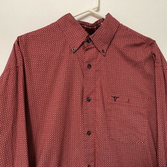 Wrangler 20X Competition Advanced Comfort‎ Long Sleeve XL Tall Plaid Red Western - Picture 3 of 12